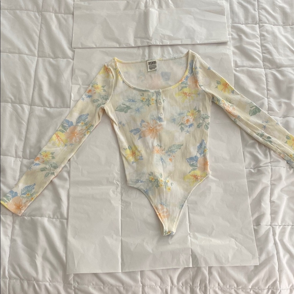 PINK Victoria's Secret Floral Kids Bodysuit
